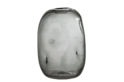 Vase „Alvara“ – Strukturglas in Grau
