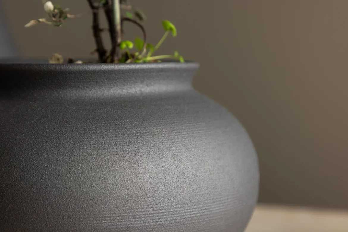 Vase „Arlena“ Ø 18 cm – Weiß oder Schwarz