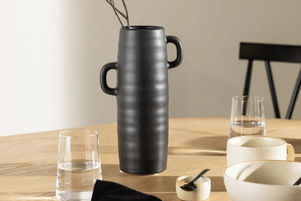 Vase „Artona“ – Braun oder Schwarz, Steinzeug