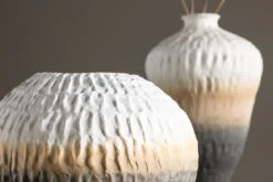 Vase „Aurea“ Ø 24 cm – Beige mit Farbverlauf
