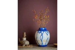 Vase „Avero“ – Blaues Steingut
