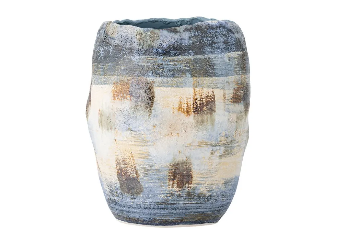 Vase „Blue Nonna“ – aus Steingut