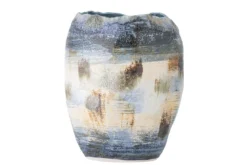 Vase „Blue Nonna“ – aus Steingut
