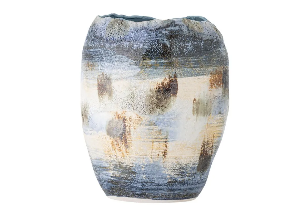 Vase „Blue Nonna“ – aus Steingut