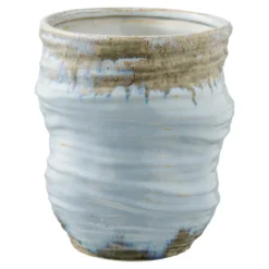 Vase Bravika - edle Keramikvase in hellblau
