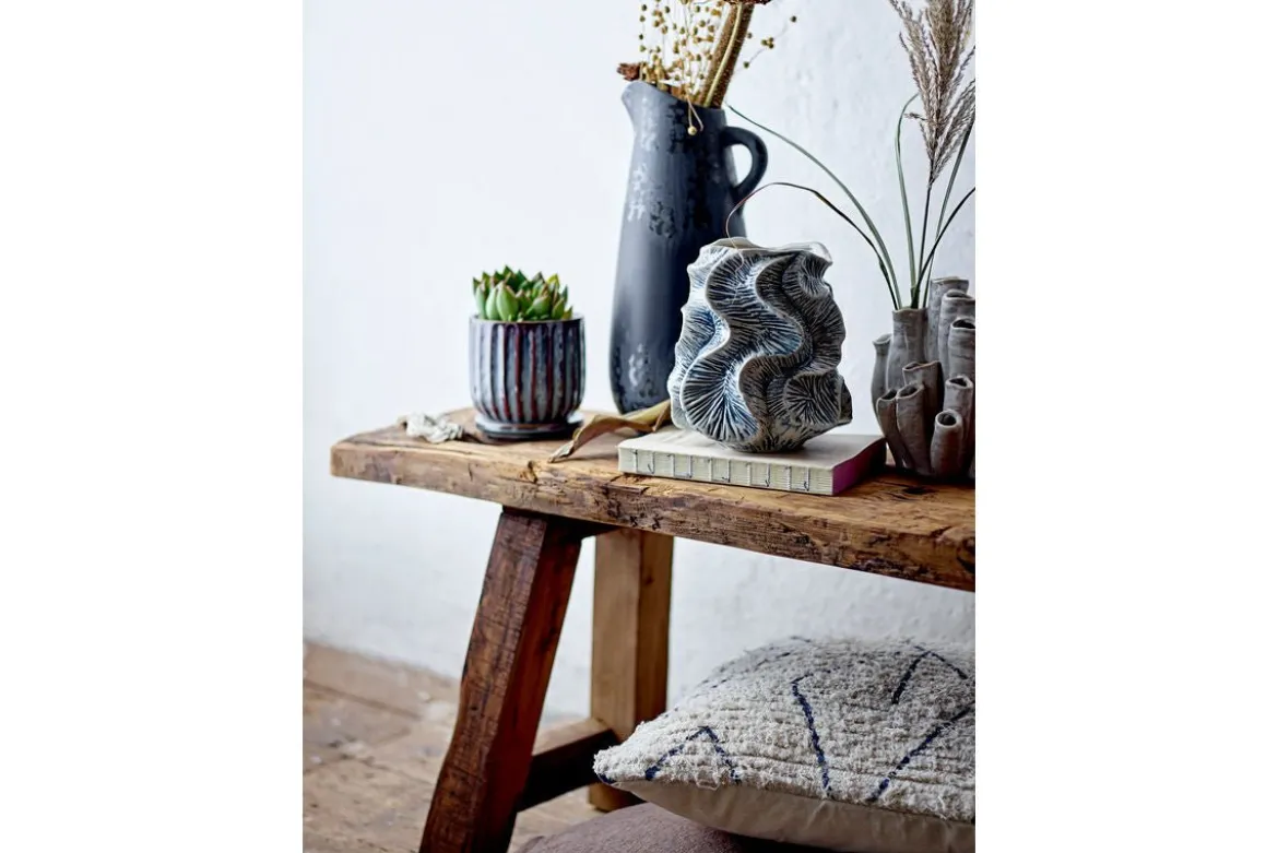 Vase „Calira“ – Blaues Steingut