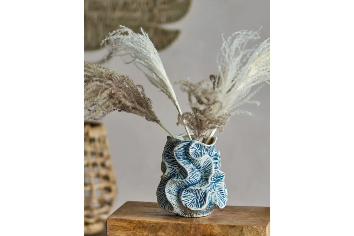 Vase „Calira“ – Blaues Steingut