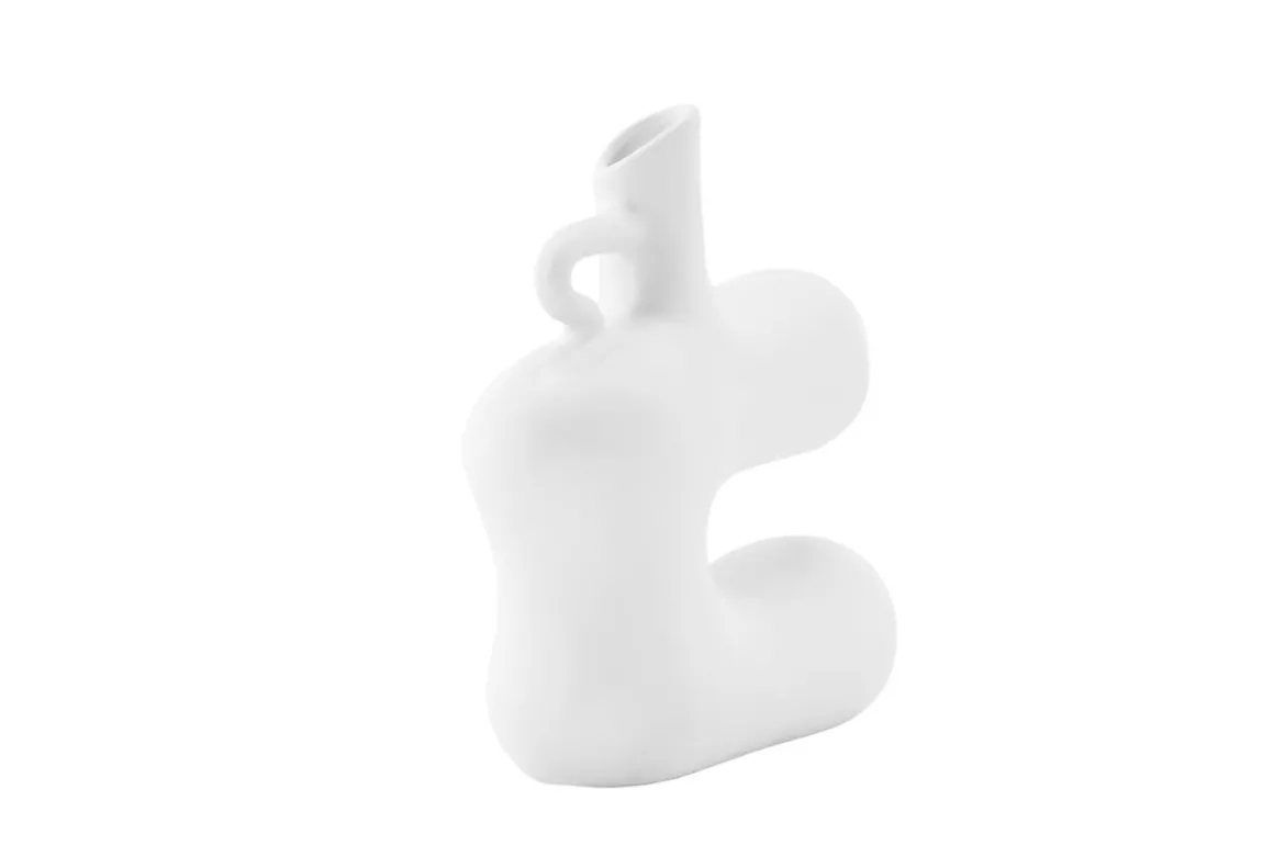 Vase Calvera 19 cm – Skulpturales Designobjekt in Weiß oder Schwarz