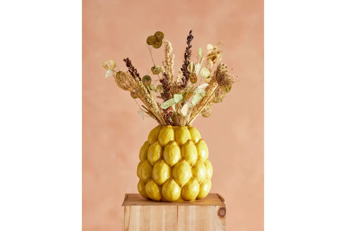 Vase „Citria“ – Gelbes Steingut