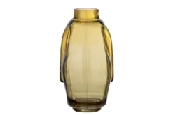 Vase "DAIFU" - gelbbraune Glasvase