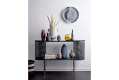 Vase "Darmare" - schwarze Metall Vase
