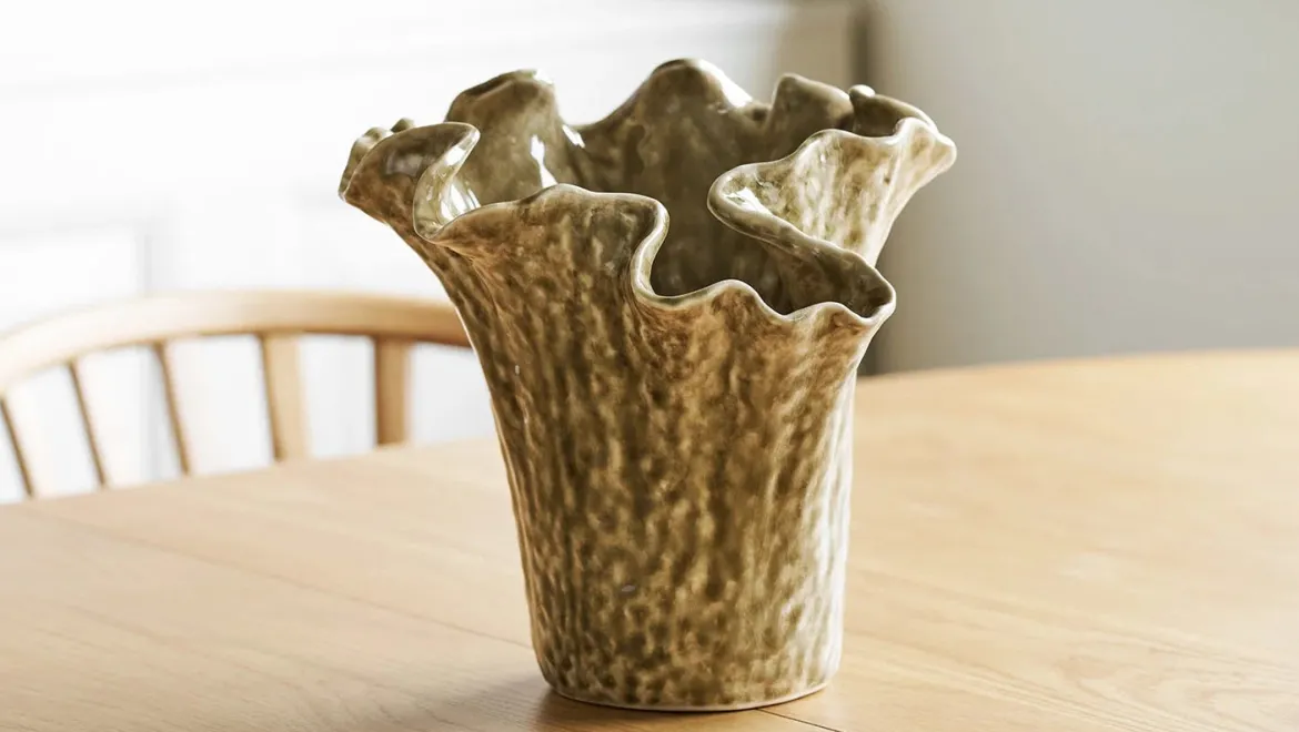 Vase Dune - aus Keramik im warmen Sandton