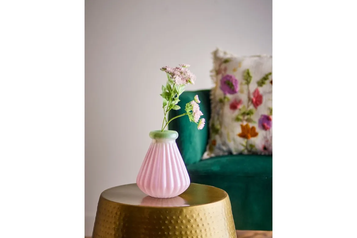 Vase Edona – Mundgeblasenes Glas mit sanfter Riffelung