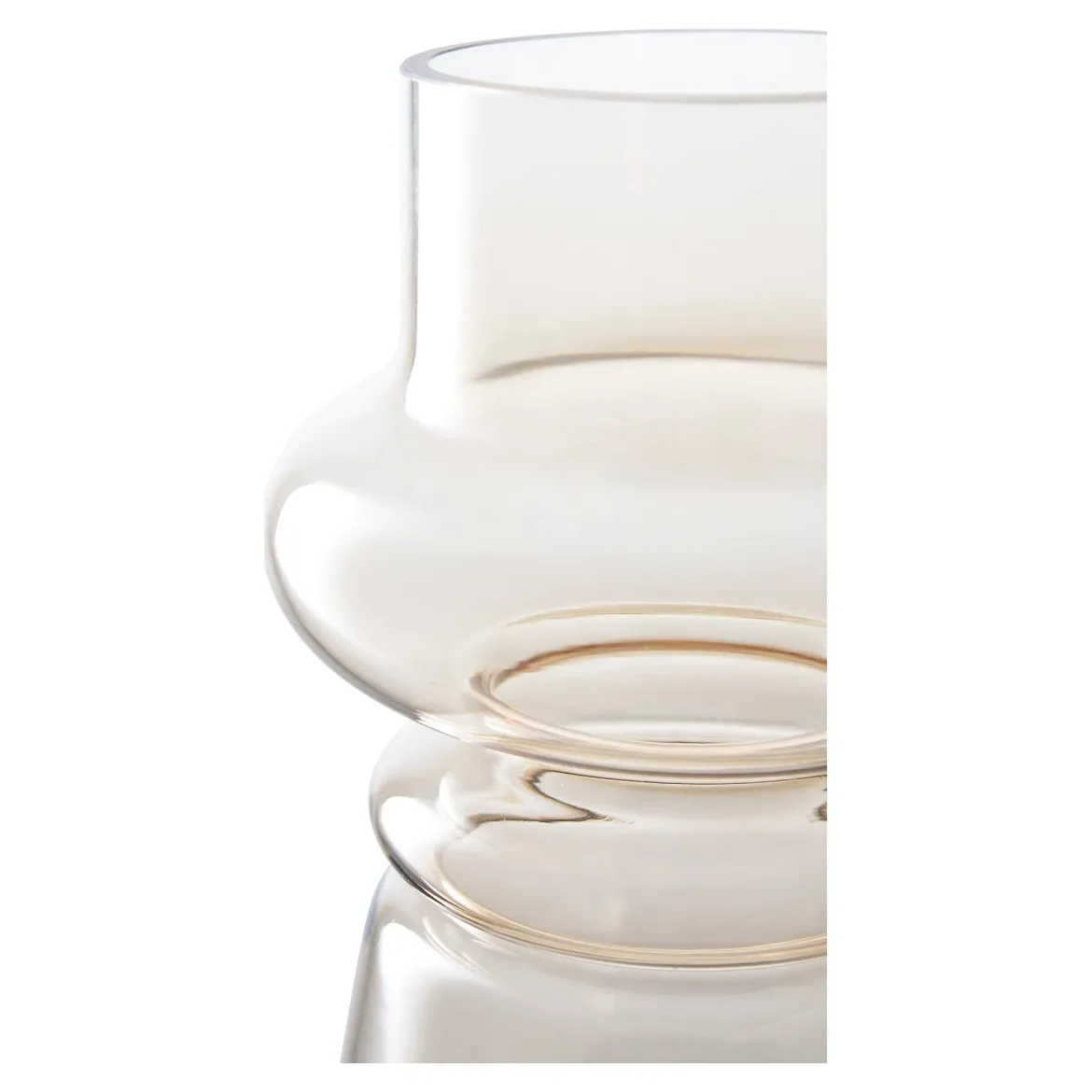 Vase „Eleni“ – Rauchglas in sanftem Braun