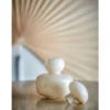 Vase „Elinor“ mit Deckel – Naturfarbenes Glas