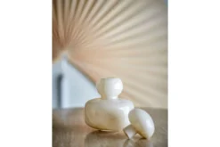 Vase „Elinor“ mit Deckel – Naturfarbenes Glas