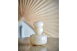 Vase „Elinor“ mit Deckel – Naturfarbenes Glas