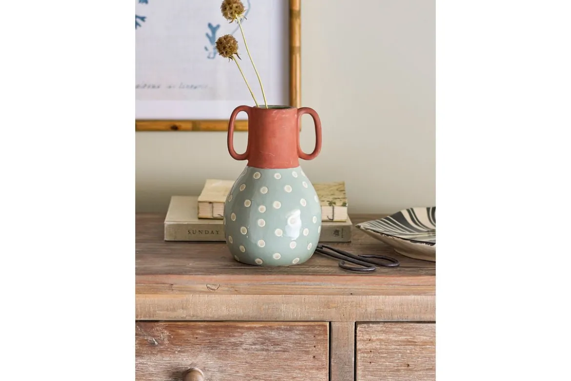 Vase Ellie - Bunt, aus Steingut