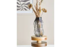 Vase „Elowen“ – Graues Glas