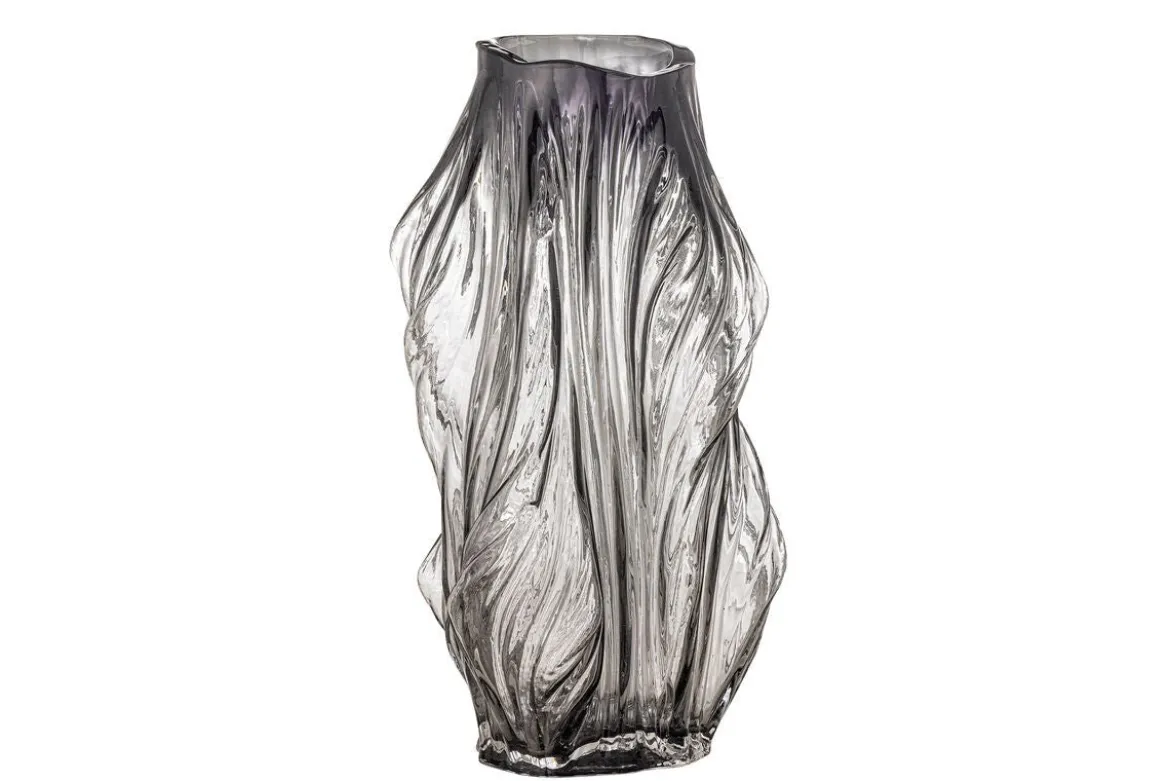 Vase „Elowen“ – Graues Glas