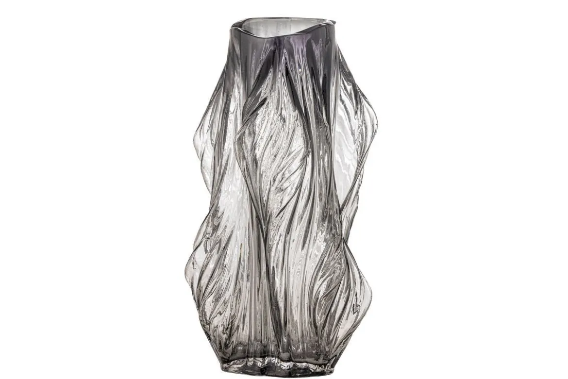 Vase „Elowen“ – Graues Glas