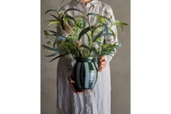 Vase „Elvya“ – Grünes Steingut