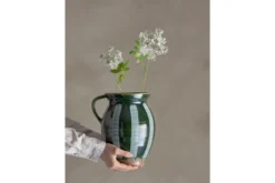 Vase „Elvya“ – Grünes Steingut