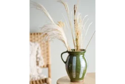 Vase „Elvya“ – Grünes Steingut