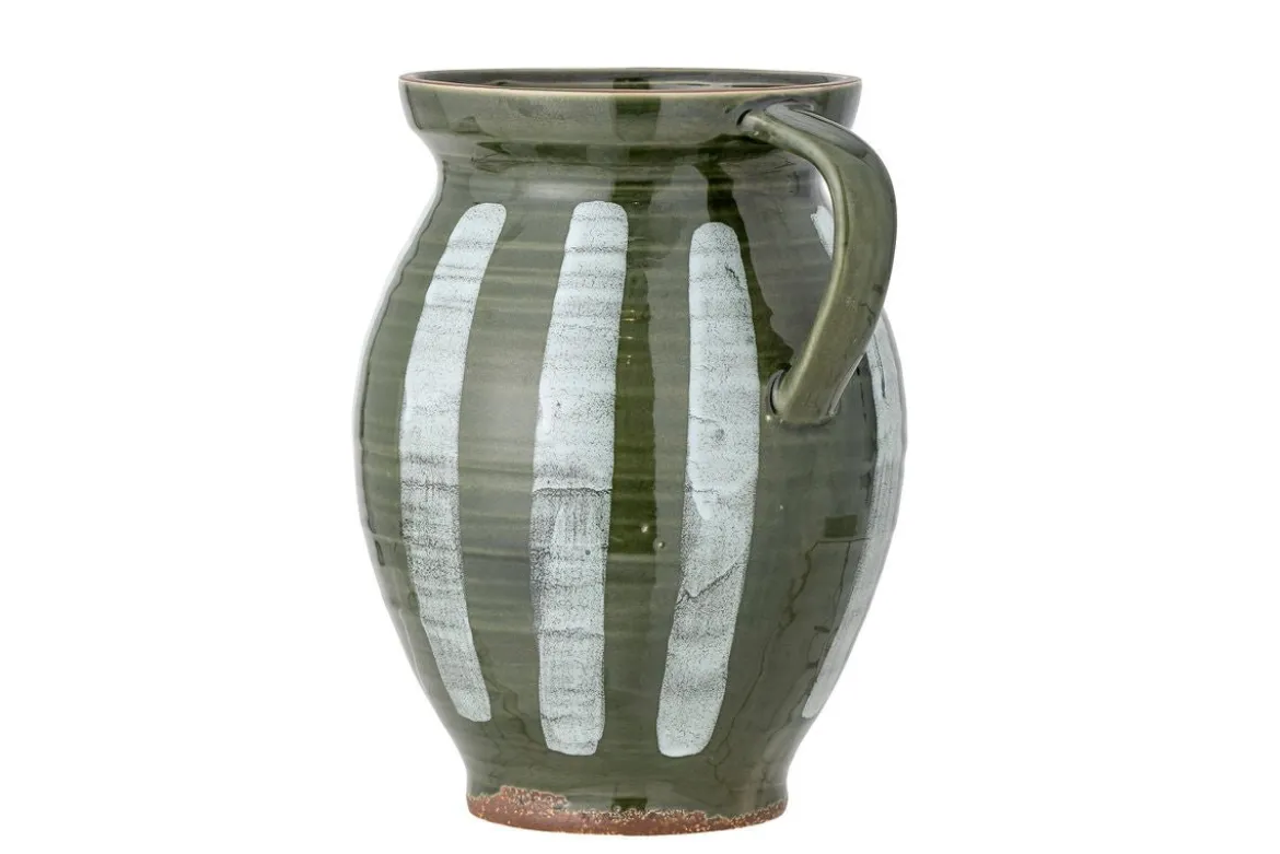 Vase „Elvya“ – Grünes Steingut