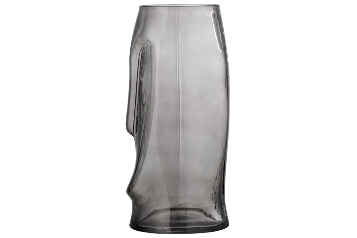 Vase "Facy" - graue Glasvase