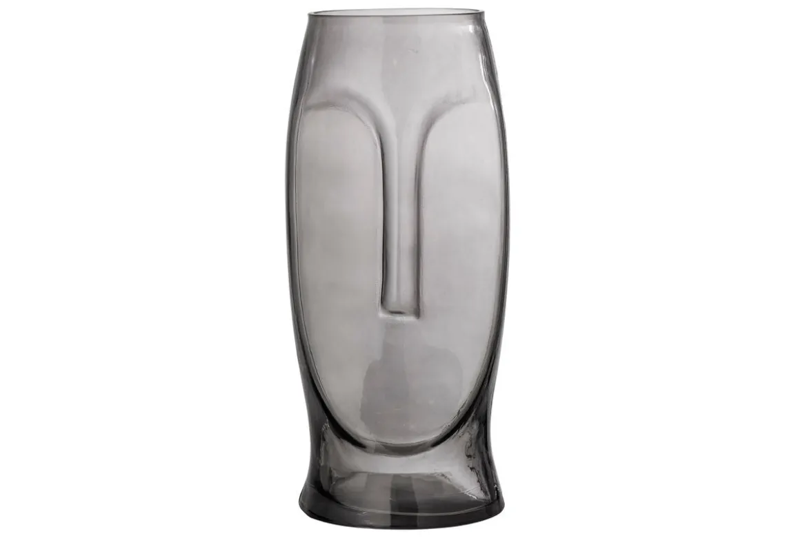 Vase "Facy" - graue Glasvase