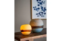 Vase „Feyra“ – Blaues Glas