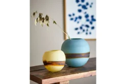 Vase „Feyra“ – Blaues Glas
