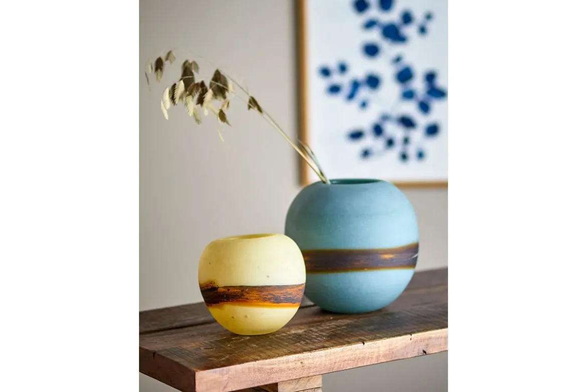 Vase „Feyra“ – Blaues Glas