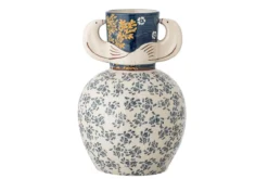 Vase „Granny“ – Steingut mit Gemälde