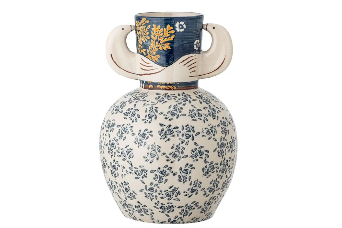 Vase „Granny“ – Steingut mit Gemälde