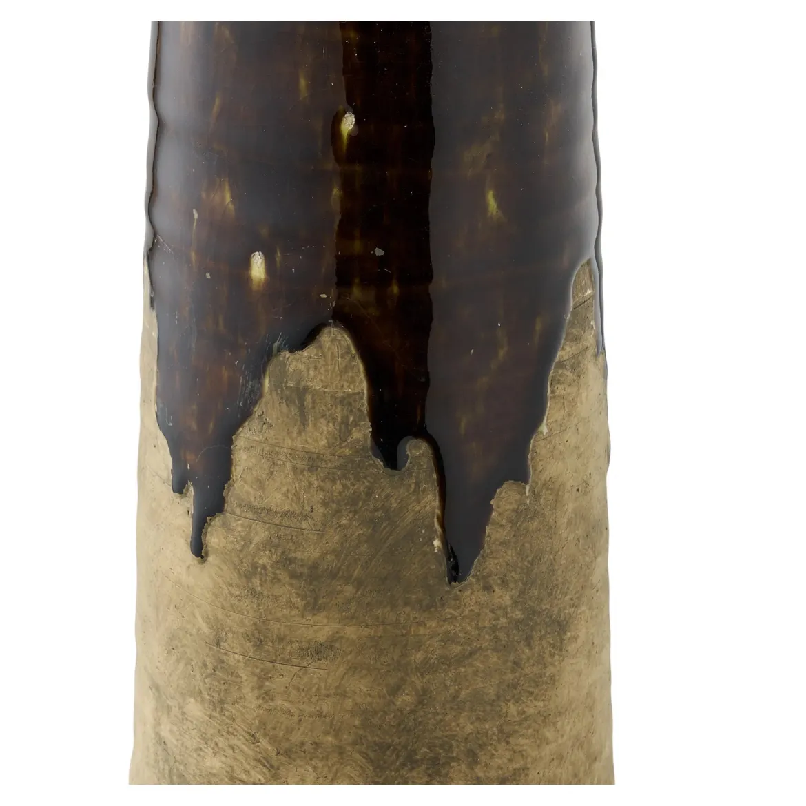 Vase Jorvane - edle Keramikvase in braun - klein