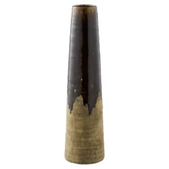 Vase Jorvane - edle Keramikvase in braun - klein