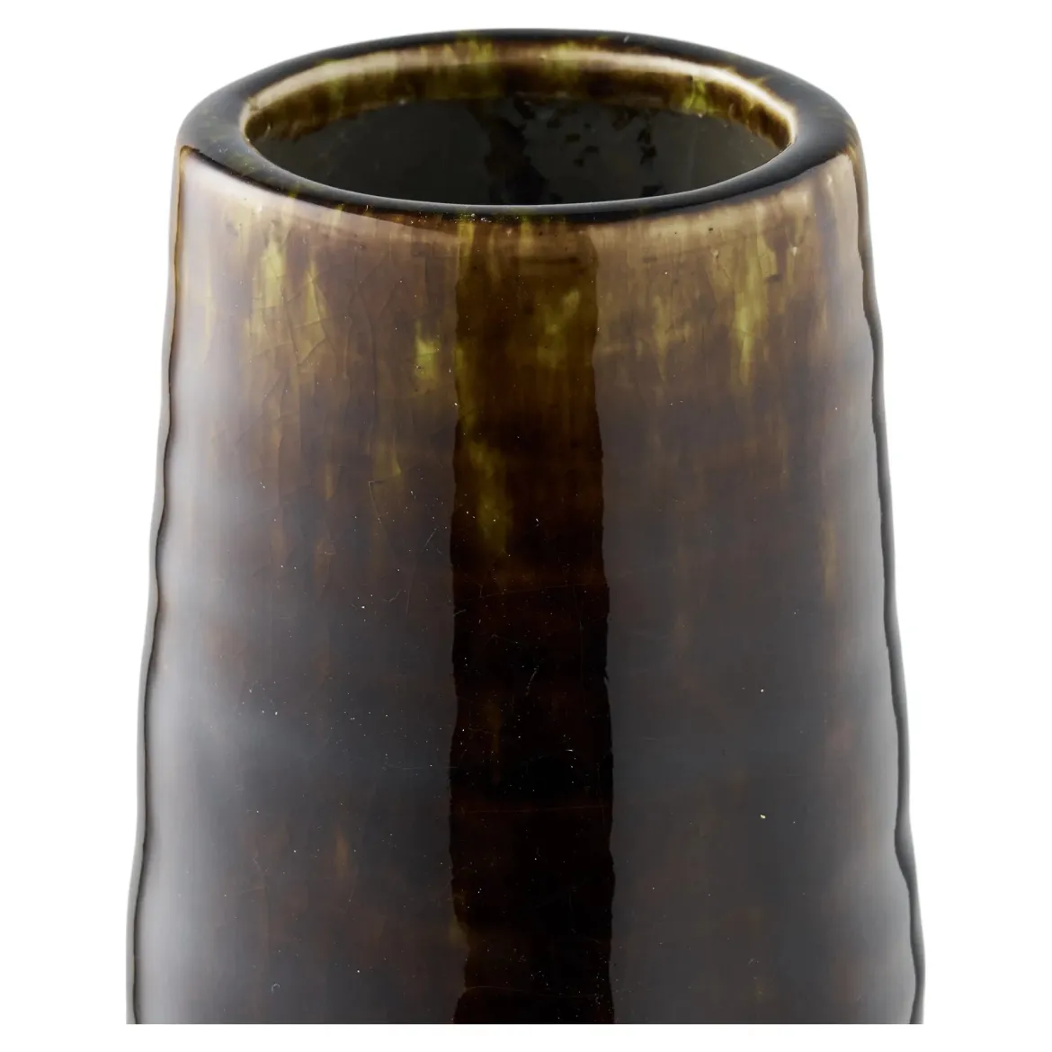 Vase Jorvane - edle Keramikvase in braun - groß