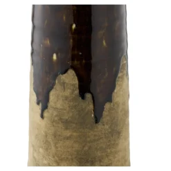 Vase Jorvane - edle Keramikvase in braun - groß