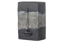 Vase „Kaelra“ – Steingut in Schwarz