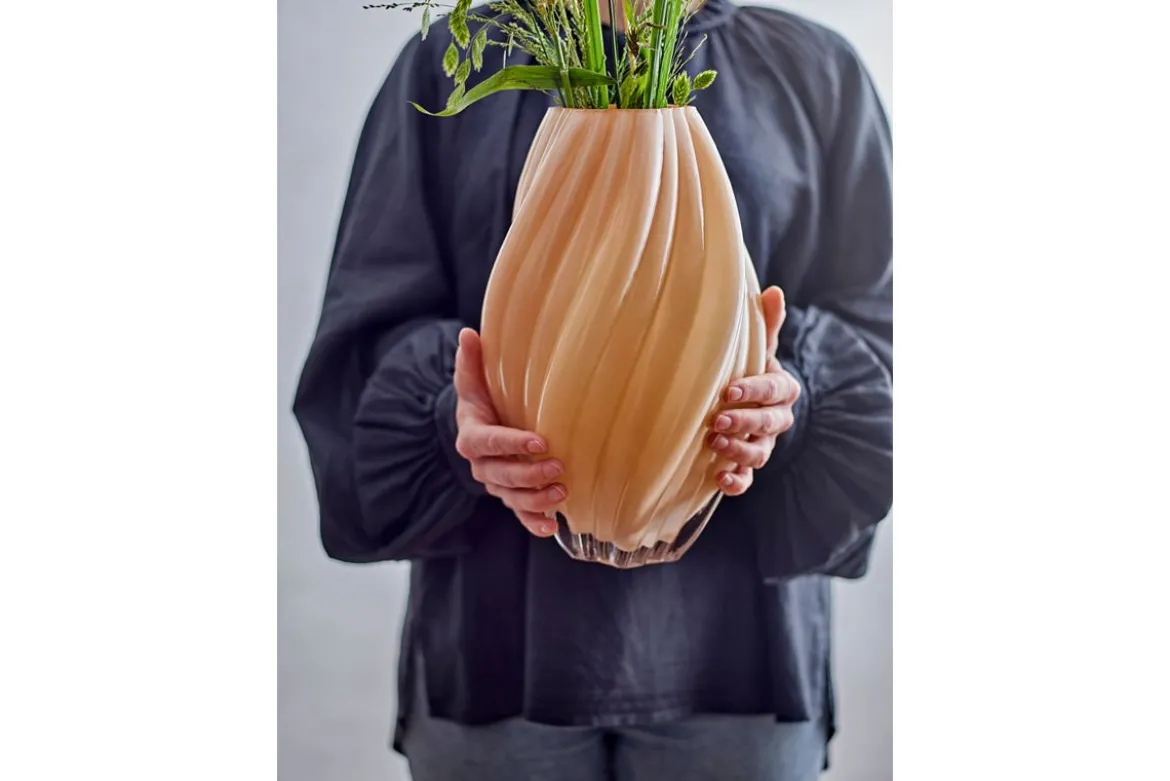 Vase „Kairoa“ – Naturfarbenes Glas