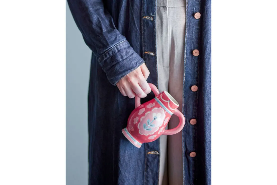 Vase Lilam - Rosé, aus Steingut