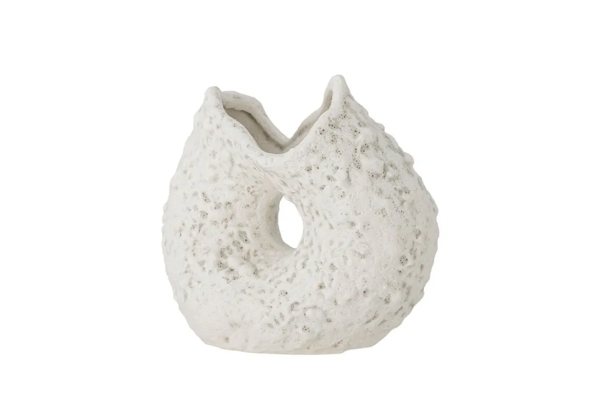 Vase Lillet - Weiß, aus Steingut