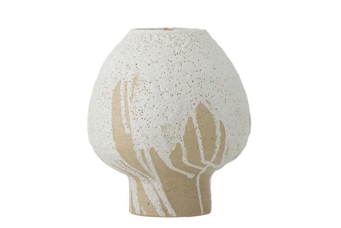 Vase „Lina“ – Naturfarbenes Steingut