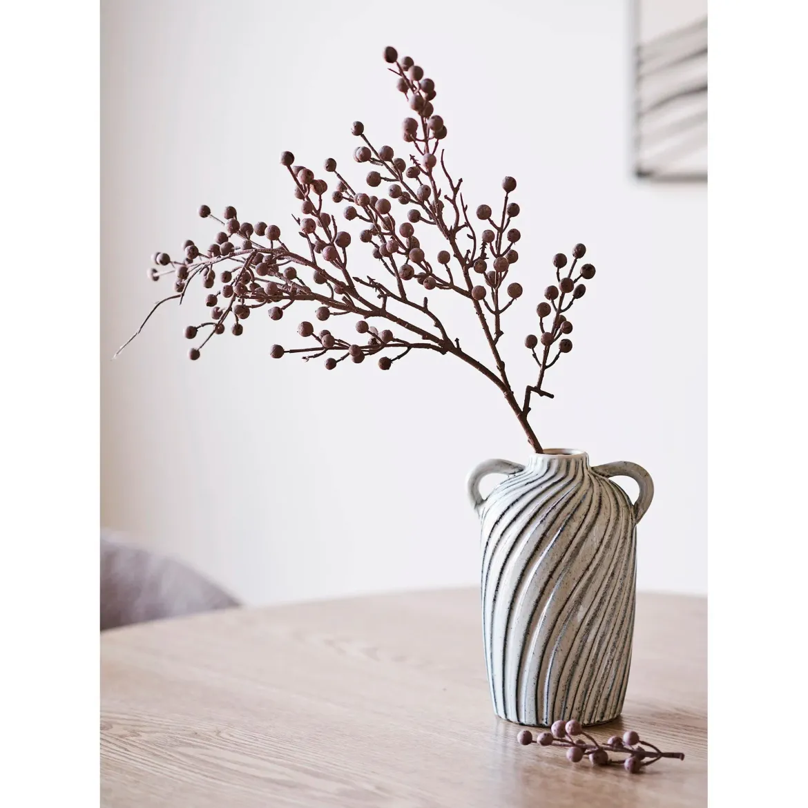 Vase Linea Blu – Keramikvase mit Griffen