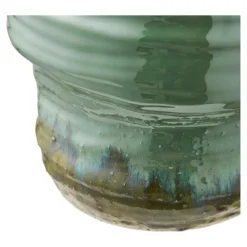 Vase Linovia – edle Keramikvase in Grün
