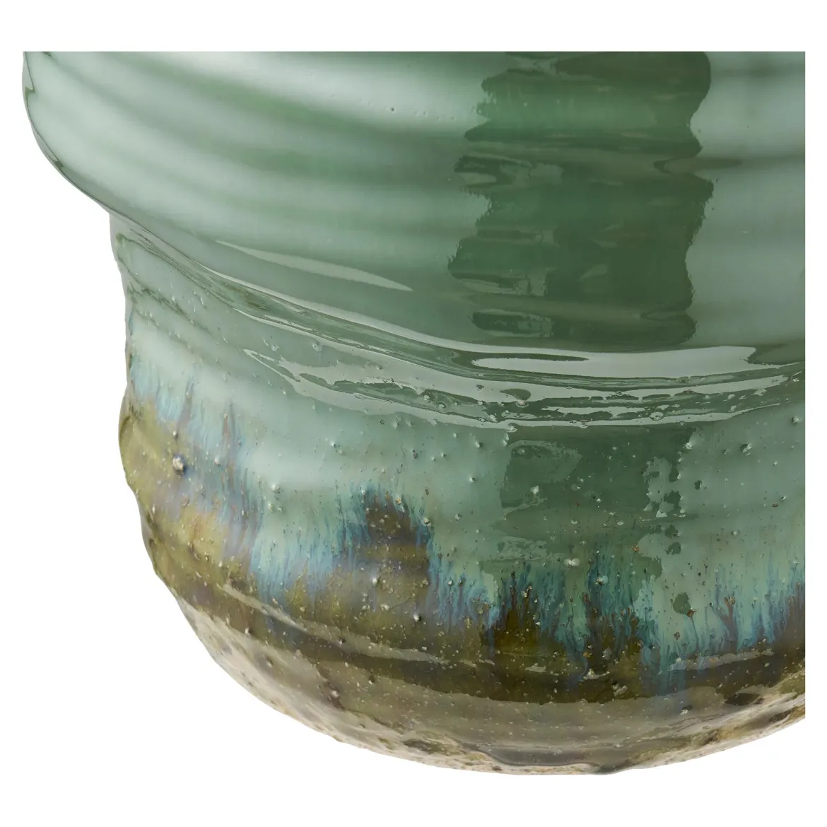 Vase Linovia – edle Keramikvase in Grün