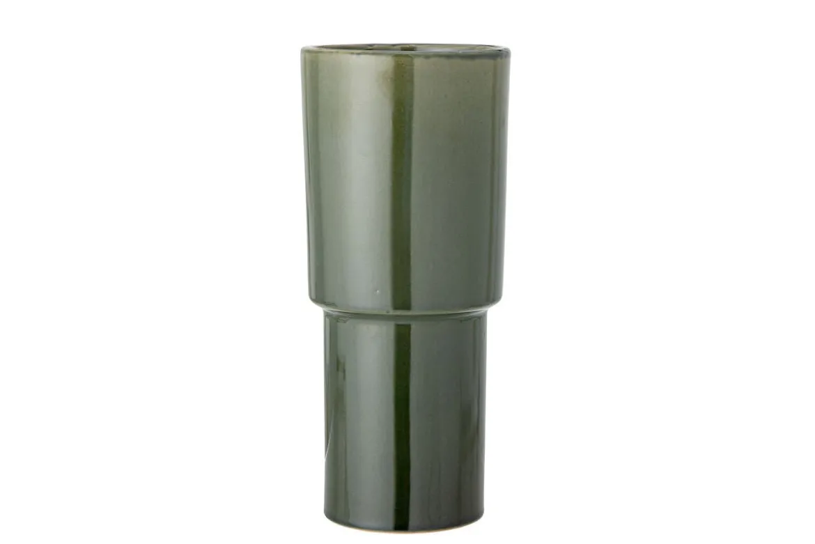 Vase Lizi - Grün, aus Steingut