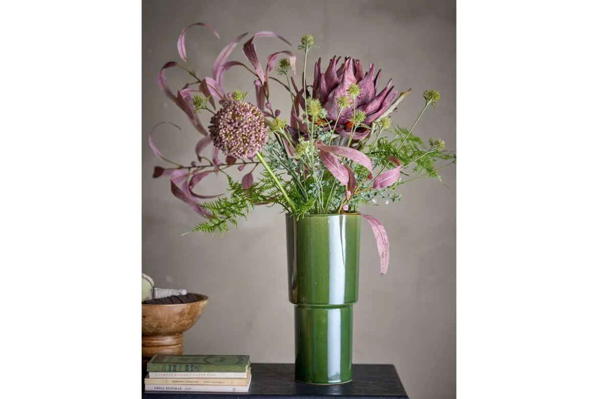 Vase Lizi - Grün, aus Steingut